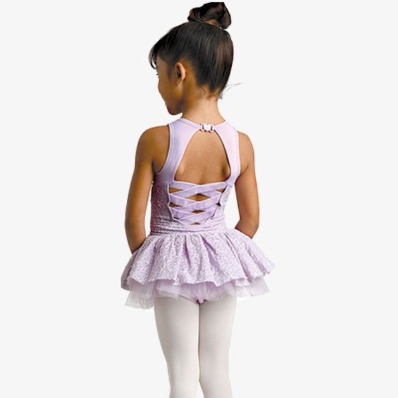 DanzNMotion Embroidered Leotard Dress (2-4t) - Picture 2 of 6